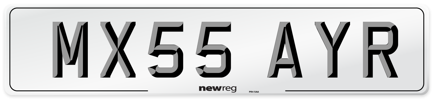 MX55 AYR Number Plate from New Reg